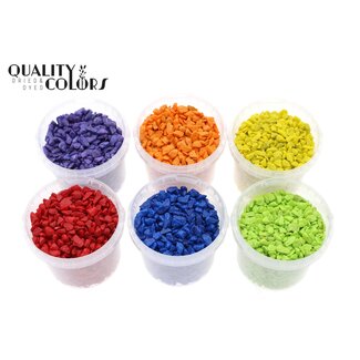 QC Decorative Stones in Reusable Bucket | Colour: Mixed Colours | Diameter 9 - 13 millimetres | Bucket Contents 1 litre | Per 6 buckets