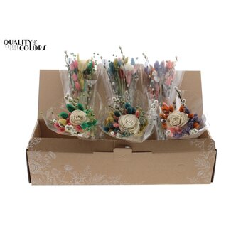 QC Spring Bouquet Dried Flowers “Assorted” | Colour: Mixed Colours | Length ± 45 centimetres | Per 6 bouquets