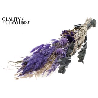 QC Plat Boeket Droogbloemen “Fluweel” | Kleur: Milkapaars | Grootte: Large | Lengte ± 70 centimeter | Per boeket