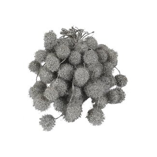 QC Small Ball on Stick | Colour: Silver with Glitter | Small Ball Pick | 10 picks per bunch | Per 5 bunches