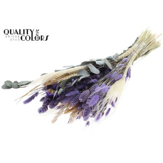 QC Round Bouquet of Dried Flowers "Velvet" | Colour: Milka Purple | Size: Large | Length ± 70 centimetres | Per bouquet