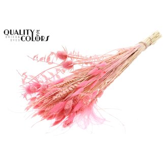 QC Round Bouquet of Dried Flowers “Blossom” | Colour: Pink | Size: Large | Length ± 70 centimetres | Per 5 bouquets