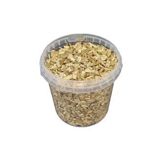 QC Wood chips in reusable bucket | Colour: Gold-coloured | Length 5 - 8 millimetres | Bucket content 1 litre | Per 6 buckets