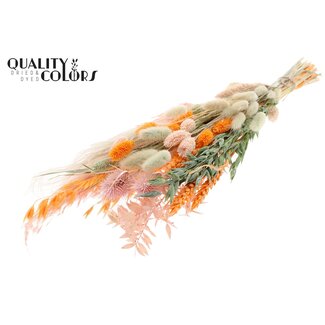 QC Round Bouquet of Dried Flowers “Blush” | Colour: Apricot | Size: Large | Length ± 70 centimetres | Per 5 bouquets