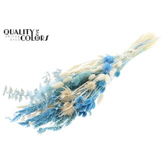 QC Flat Bouquet Dried Flowers “Ocean” | Colour: Light Blue | Size: Large | Length ± 70 centimetres | Per 5 bouquets