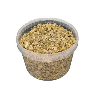 QC Wood chips in reusable bucket | Colour: Gold-coloured | Length 5 - 8 millimetres | Bucket capacity 10 litres | Per bucket