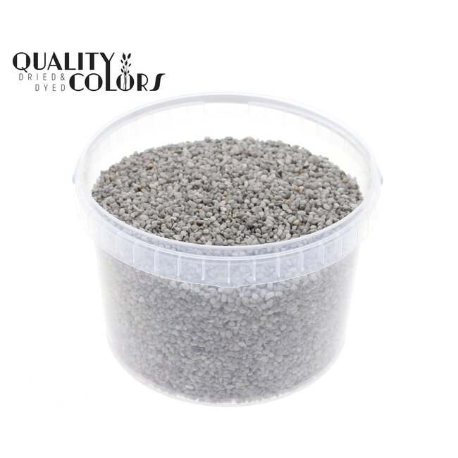 Fine Pebbles in Reusable Bucket | Colour: Light Grey | Diameter 4 - 6 millimetres | Bucket Content 3 Litres | Per Bucket