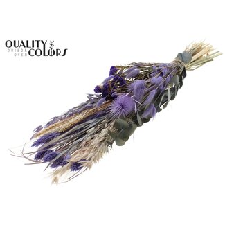 QC Flat Bouquet of Dried Flowers "Velvet" | Colour: Milka Purple | Size: Medium | Length ± 60 centimetres | Per bouquet