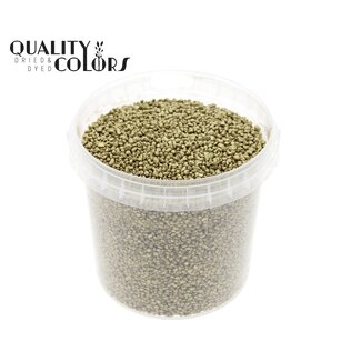 QC Fine Pebbles in Reusable Bucket | Colour: Gold | Diameter 4 - 6 millimetres | Bucket Contents 1 Litre | Per 6 Buckets