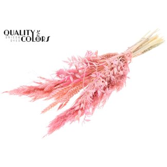 QC Flat Bouquet of Dried Flowers “Blossom” | Colour: Pink | Size: Medium | Length ± 60 centimetres | Per 5 bouquets