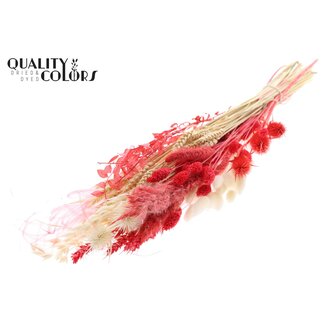 QC Flat Bouquet Dried Flowers “Ruby” | Colour: Red | Size: Large | Length ± 70 centimetres | Per 5 bouquets
