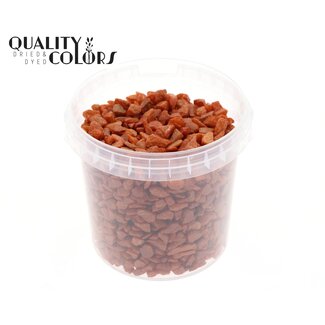 QC Decorative Stones in reusable bucket | Colour: Terracotta | Diameter 9 - 13 millimetres | Bucket content 1 litre | Per 6 buckets