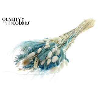 QC Round Bouquet Dried Flowers “Ocean” | Colour: Light Blue | Size: Large | Length ± 70 centimetres | Per 5 bouquets