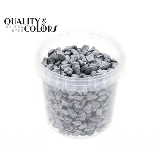 QC Decorative Stones in Reusable Bucket | Colour: Silver | Diameter 9 - 13 millimetres | Bucket Contents 1 litre | Per 6 buckets