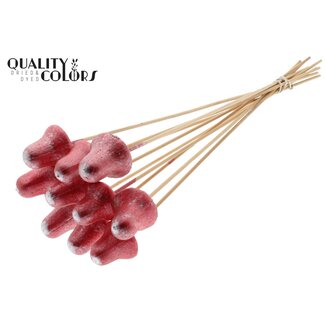 QC Styrofoam Kerstklok op stok | Kleur: Metallic Rood | Styro Clock Bijsteker | Lengte ± 50 centimeter | Per 50 bijstekers