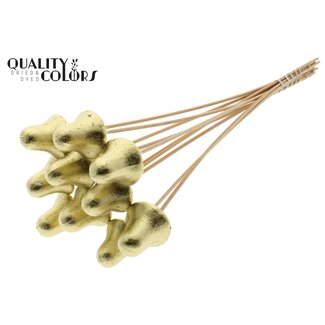 QC Styrofoam Kerstklok op stok | Kleur: Goudkleurig | Styro Clock Bijsteker | Lengte ± 50 centimeter | Per 50 bijstekers