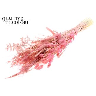 QC Plat Boeket Droogbloemen “Blossom” | Kleur: Roze | Grootte: Large | Lengte ± 70 centimeter | Per 5 boeketten