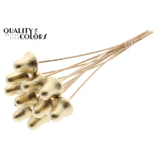 QC Styrofoam Kerstklok op stok | Kleur: Antiek Goudkleurig | Styro Clock Bijsteker | Lengte ± 50 centimeter | Per 50 bijstekers