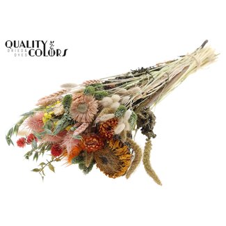 QC Rond Boeket Droogbloemen “Floral” | Kleur: Naturelle Gemengde Kleuren | Grootte: Large | Lengte ± 70 centimeter | Per 5 boeketten