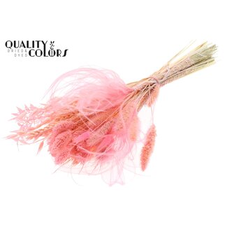 QC Round Bouquet of Dried Flowers “Blossom” | Colour: Pink | Size: Medium | Length ± 60 centimetres | Per 5 bouquets