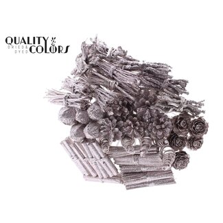 QC Bouquet Mix on Stick | Colour: Champagne with Glitter | Length of stick-in decoration ± 50 centimetres | 40 stick-in decorations per bunch | Per bunch