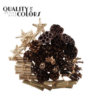 QC Boeket Mix op stok | Kleur: Naturelle Bruin | Lengte bijsteker ± 50 centimeter | 40 bijstekers per bos | Per 10 bossen