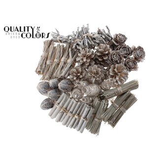 QC Boeket Mix op stok | Kleur: Pearl Wit | Pearl White Bijsteker | Lengte bijsteker ± 50 centimeter | 40 bijstekers per bos | Per 10 bossen