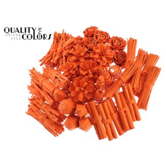 QC Boeket Mix op stok | Kleur: Oranje | Covered Orange Bijsteker | Lengte bijsteker ± 50 centimeter | 40 bijstekers per bos | Per bos