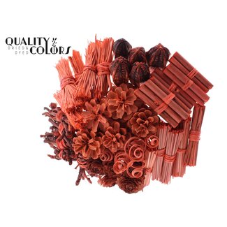 QC Bouquet Mix on a stick | Colour: Coral | Length of stick-in ± 50 centimetres | 40 stick-ins per bunch | Per bunch