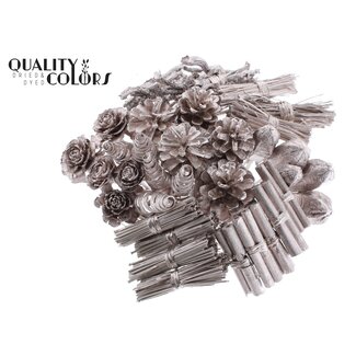 QC Bouquet Mix on Stick | Colour: Champagne | Length of stick-in ± 50 centimetres | 40 stick-ins per bunch | Per 10 bunches
