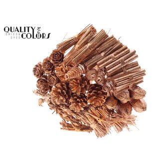 QC Bouquet Mix on Stick | Colour: Copper with Glitter | Length of stick-in ± 50 centimetres | 40 stick-ins per bunch | Per bunch