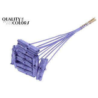 QC Decoratieve Jute Stokjes Boeketje op stok | Kleur: Metallic Paars | Jute Stick Posy Bijsteker | Lengte ± 50 centimeter | 10 bijstekers per bos