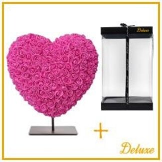4A Hart van Foam Rozen | Kleur: Roze | Hoogte 25 centimeter | Inclusief standaard | Per hart