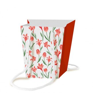 4A Tassen “Signature Aria” | Kleur: Rood | Lengte 15 centimeter | Breedte 11 centimeter | Hoogte 17 centimeter | Per 10 tassen