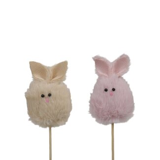 4A Rabbit Pick | Colour: Pink White | Pick length 20 centimetres | Width 6 centimetres | Length 9 centimetres | Per 6 picks