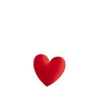 4A Satin Heart | Colour: Red | Diameter 25 millimetres | Per 24 hearts