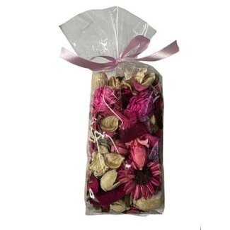 Dutch Dried White Pink Passion droogbloemen potpourri | Hoogte 20 centimeter | Gewicht 200 gram