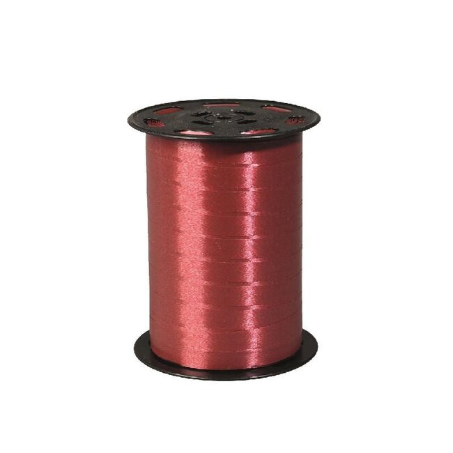 Curling ribbon 052 | Colour: Bordeaux red | Width 10 millimetres | Length 250 metres | Per roll