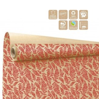 4A Paper on Roll "Cyrielle" | Colour: Brown Red | Width 80 centimetres | Length 40 metres | Per roll