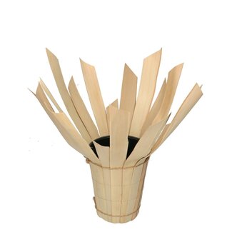 4A Palm Leaf Bouquet Holder | Colour: Brown | Diameter 32 centimetres | Height 20 centimetres | Per 10 bouquet holders