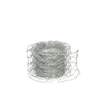 4A Hexanet Draad Gaas | Kleur: Zilverkleurig | Breedte 5 centimeter | Lengte 5 meter | Per rol