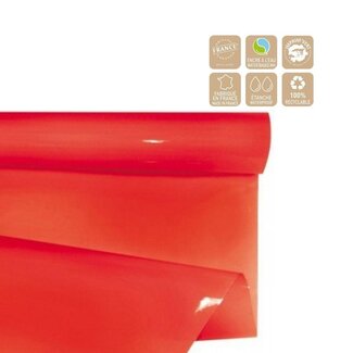 4A Folie auf Rolle „Clayrbril“ | Farbe: Rot | Breite 70 Zentimeter | Länge 50 Meter | Pro Rolle