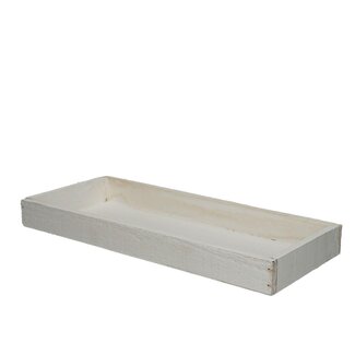 4A Wooden Tray | Colour: Natural White | Length 35 centimetres | Width 15 centimetres | Height 3 centimetres | Per 4 trays