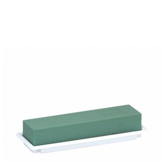 4A Oasis Table Deco Medi | Kleur: Wit en Groen | Lengte 25 centimeter | Breedte 9 centimeter | Hoogte 5 centimeter | Per 8 stuks