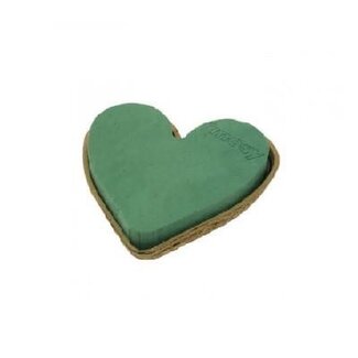 4A Floral Foam Base Heart Biodur | Colour: Teal | Diameter 15 centimetres | Per 2 hearts