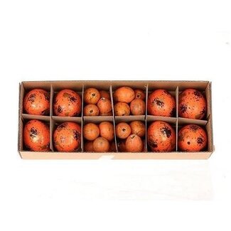 4A Chicken Eggs (8x) and Quail Eggs (24x) Mix | Colour: Orange | Per set