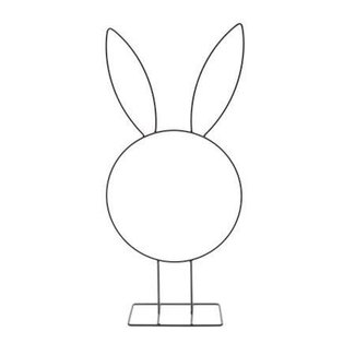 4A Rabbit Decoration | Colour: Black | Length 20 centimetres | Width 10 centimetres | Height 61 centimetres | Per rabbit