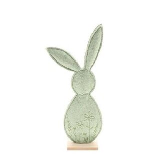 4A Standing Rabbit Decoration | Colour: Light Green | Length 12.5 centimetres | Width 5 centimetres | Height 32.5 centimetres | Per 6 rabbits