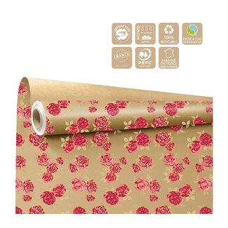 4A Paper on roll "Elsa" | Colour: Red | Width 80 centimetres | Length 40 metres | Per roll