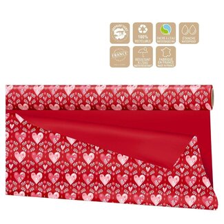 4A Folie op rol "Amara" | Kleur: Rood | Breedte 80 centimeter | Lengte 25 meter | Per rol